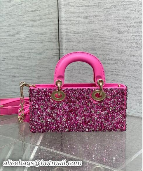 Famous Brand Dior Lady D-Joy Small Bag in Bead Embroidery 1101 Pink 2024