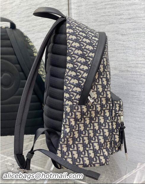 Top Design Dior Rider Backpack in Dior Oblique Jacquard 9037 Beige/Black 2024