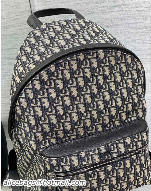 Top Design Dior Rider Backpack in Dior Oblique Jacquard 9037 Beige/Black 2024