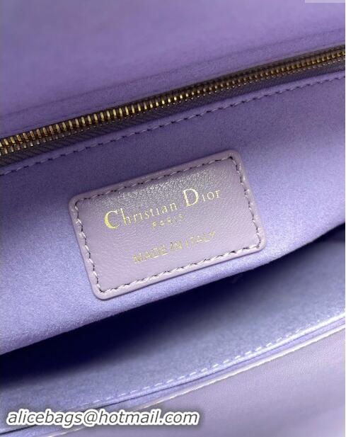 Top Grade Dior Medium Lady Dior Bag in Cannage Lambskin 0565 Purple 2024