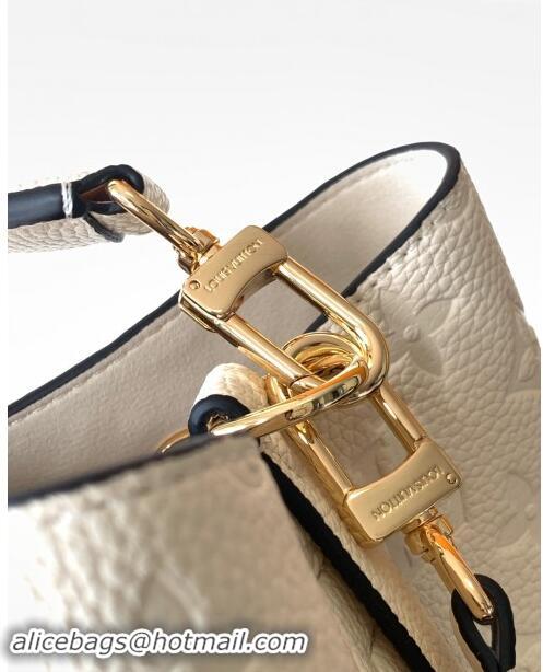 Top Quality Louis Vuitton NeoNoe MM Bucket Bag in Monogram Embossed Leather M46526 Cream