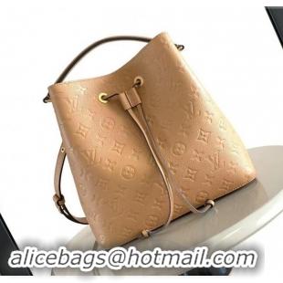 Well Crafted Louis Vuitton NeoNoe MM Bucket Bag in Monogram Embossed Leather M11815 Brown 2024