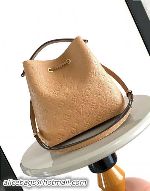 Well Crafted Louis Vuitton NeoNoe MM Bucket Bag in Monogram Embossed Leather M11815 Brown 2024