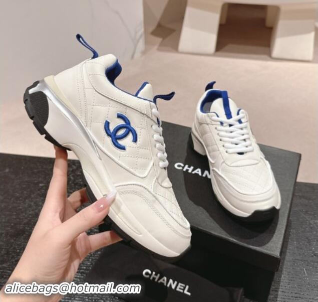 Cheap Price Chanel Quilted Calfskin Sneakers White 1016104