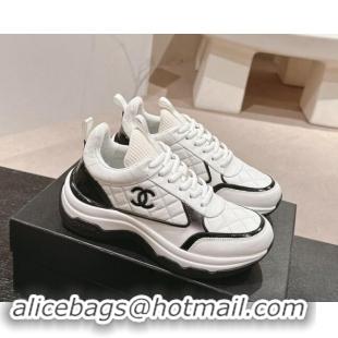 Big Discount Chanel Quilted Calfskin Sneakers White 1016106