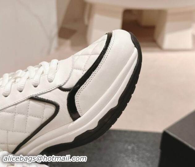 Big Discount Chanel Quilted Calfskin Sneakers White 1016106