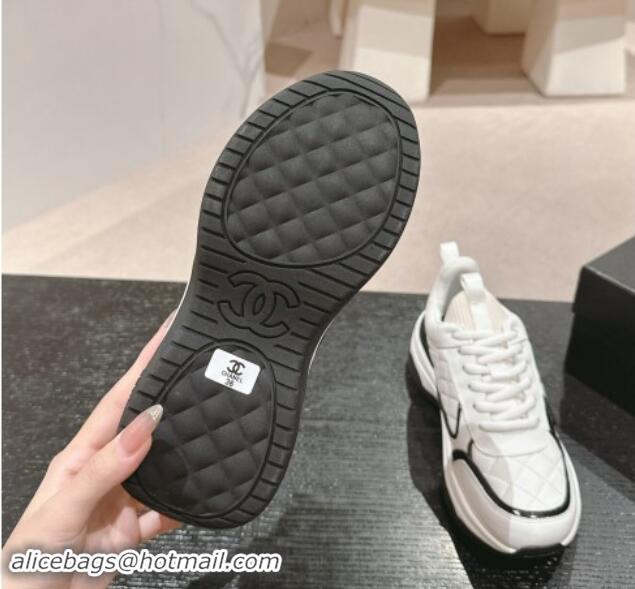 Big Discount Chanel Quilted Calfskin Sneakers White 1016106