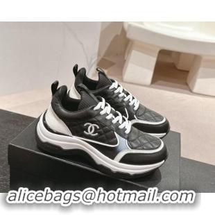 Stylish Chanel Quilted Calfskin Sneakers Black 1016107