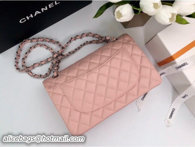 Trendy Design Chanel Quilted Grained Calfskin Jumbo Flap Bag 30cm A01113 Pink/Silver 2024