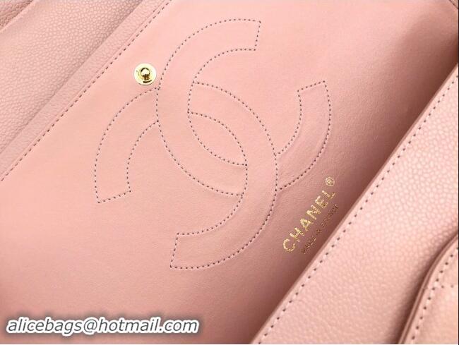 Top Quality Chanel Quilted Grained Calfskin Jumbo Flap Bag 30cm A01113 Pink/Gold 2024