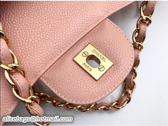 Top Quality Chanel Quilted Grained Calfskin Jumbo Flap Bag 30cm A01113 Pink/Gold 2024