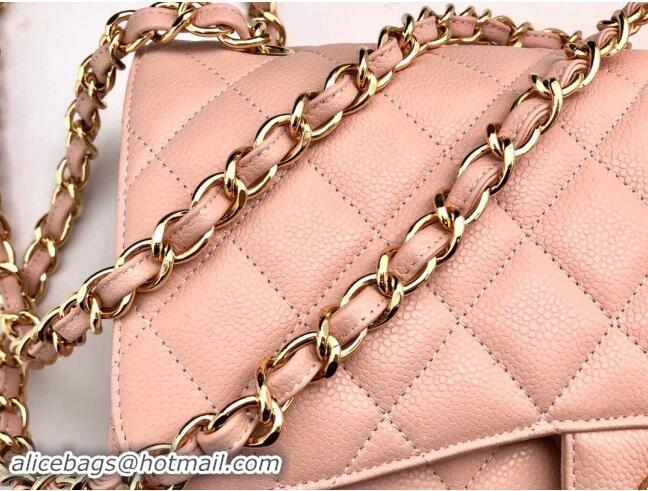 Top Quality Chanel Quilted Grained Calfskin Jumbo Flap Bag 30cm A01113 Pink/Gold 2024