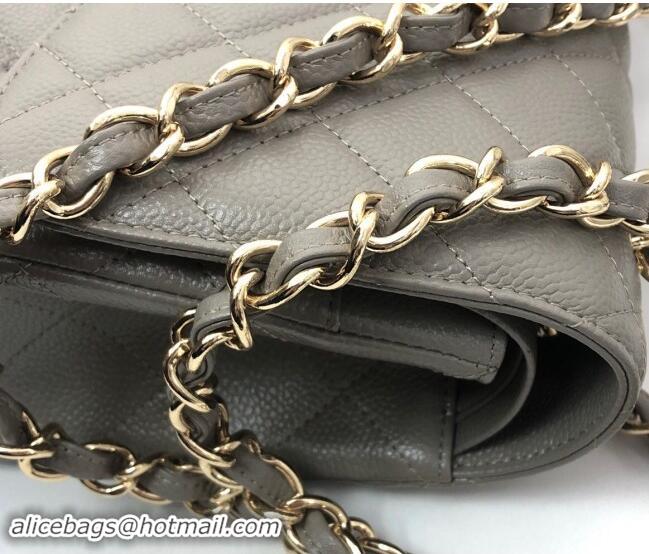 Top Design Chanel Quilted Grained Calfskin Jumbo Flap Bag 30cm A01113 Grey/Gold 2024