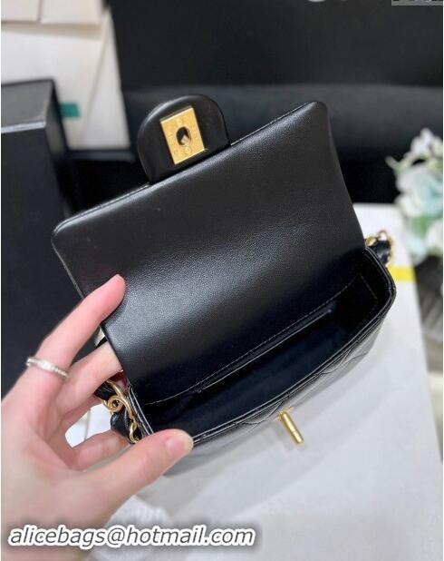 Famous Brand Chanel Lambskin Small Flap Bag with CC Chain AS5175 Black 2024 Top Quality