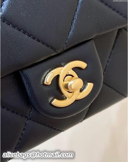 Famous Brand Chanel Lambskin Small Flap Bag with CC Chain AS5175 Black 2024 Top Quality