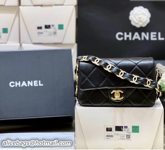 Promotional Chanel Lambskin Small Flap Bag with CC Chain AS5174 Black 2024 Top Quality