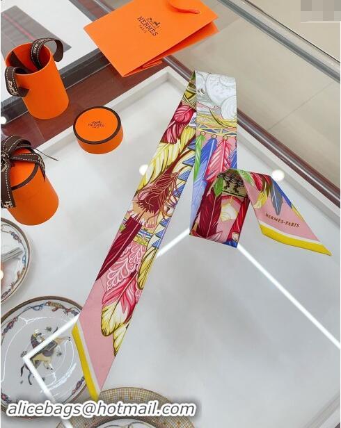 Well Crafted Hermes Silk Bandeau Scarf 5x86cm 040703 Pink 2024