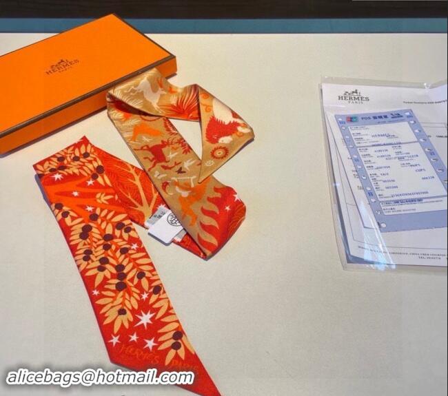 Market Sells Hermes Silk Bandeau Scarf 5x86cm 040802 Orange 2024