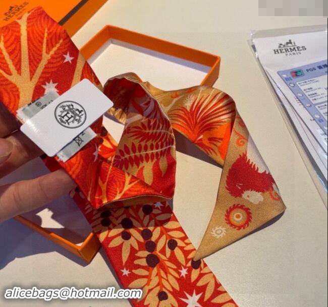 Market Sells Hermes Silk Bandeau Scarf 5x86cm 040802 Orange 2024