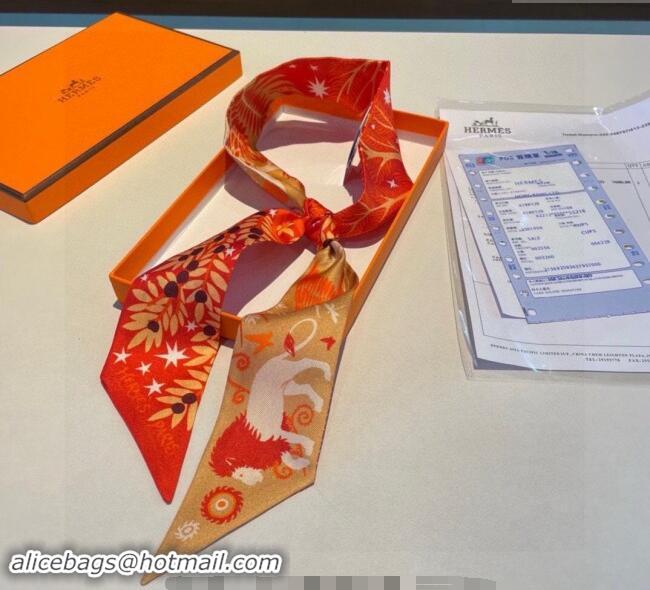 Market Sells Hermes Silk Bandeau Scarf 5x86cm 040802 Orange 2024