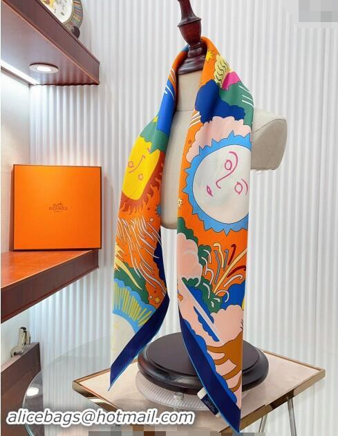 Shop Promotional Hermes Helias Silk Square Scarf 90x90cm 0730 Orange 2024