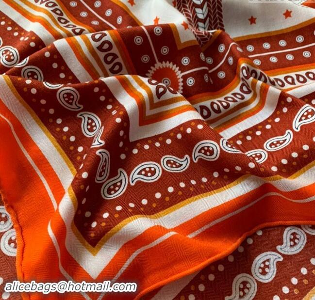 New Cheap Hermes Cashmere & Silk Sqaure Shawl Scarf 140cm H8601 Orange 2024 Top