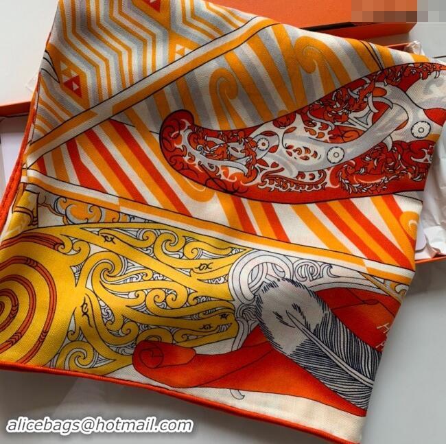 Inexpensive Hermes Cashmere & Silk Sqaure Shawl Scarf 140cm H8606 Yellow 2024 Top