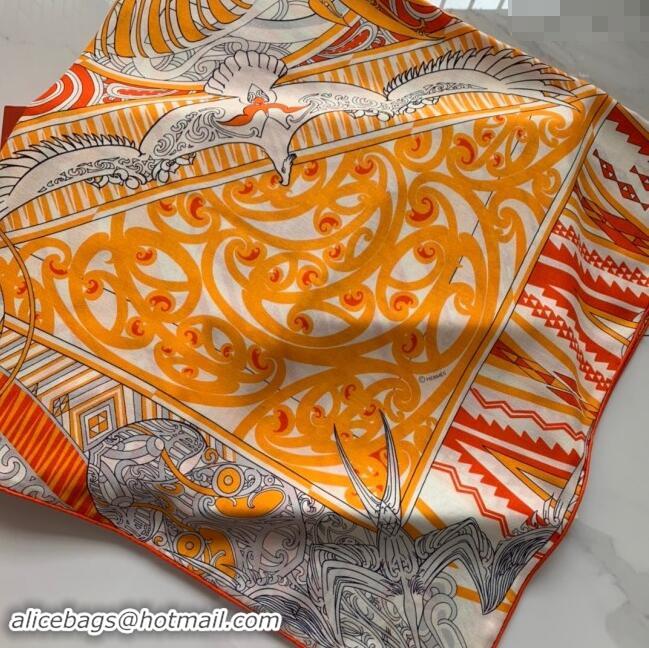 Inexpensive Hermes Cashmere & Silk Sqaure Shawl Scarf 140cm H8606 Yellow 2024 Top