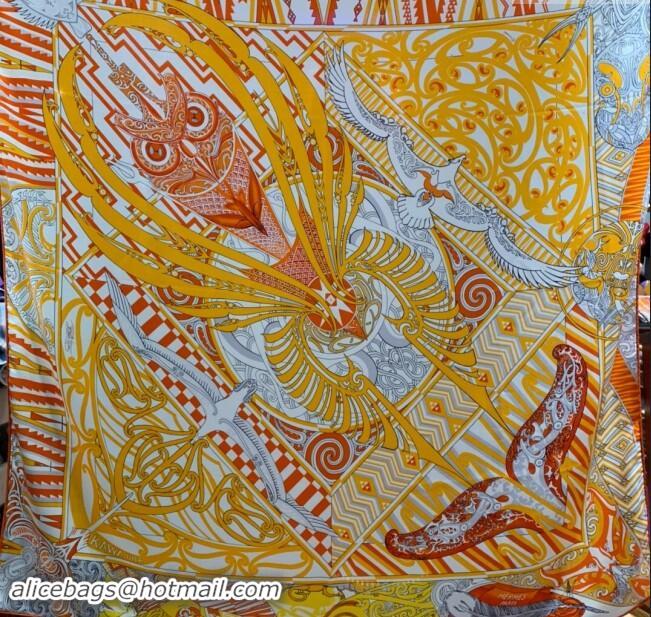 Inexpensive Hermes Cashmere & Silk Sqaure Shawl Scarf 140cm H8606 Yellow 2024 Top