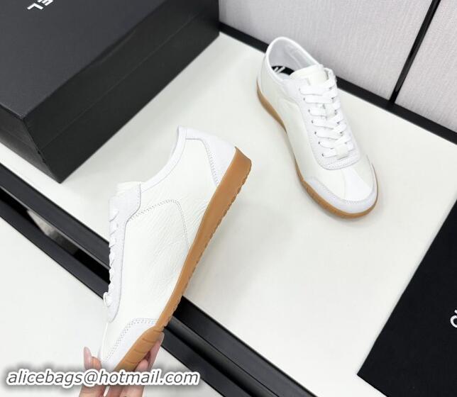 Shop Cheap Chanel Calfskin & Suede Sneakers White 1017001