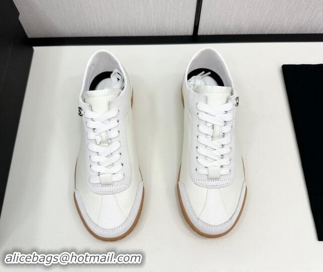 Shop Cheap Chanel Calfskin & Suede Sneakers White 1017001