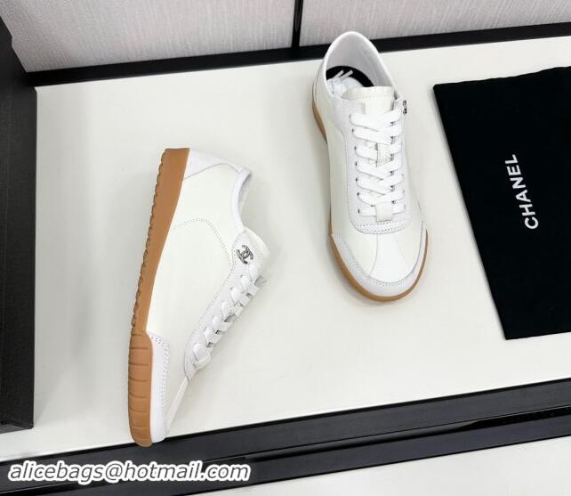 Shop Cheap Chanel Calfskin & Suede Sneakers White 1017001