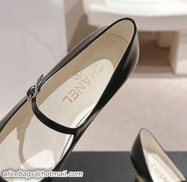 Buy Luxury Chanel Shiny Calfskin & Patent Mary Janes Pumps 3.5cm G45952 Black 1017007