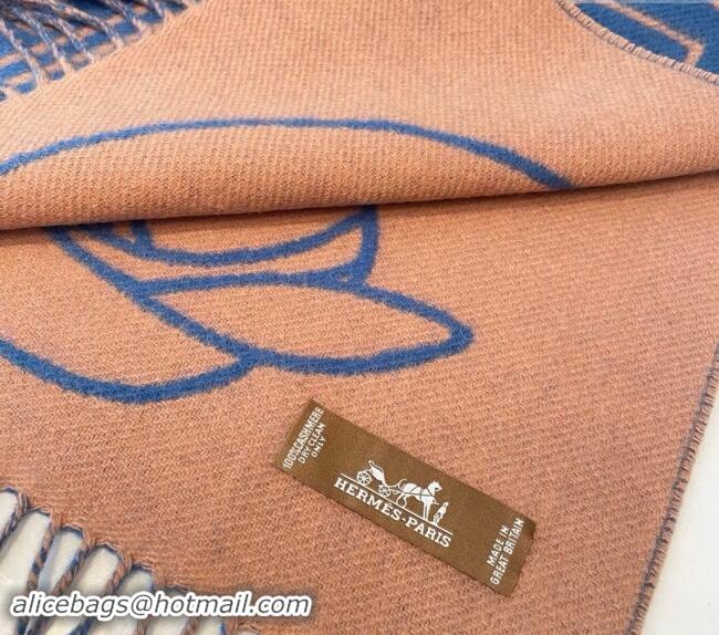 Best Price Hermes Entrelaces Equestres Cashmere Long Scarf 40x195cm 1078 Blue 2024