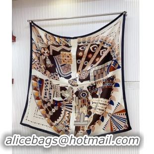 Affordable Price Hermes Haute Parure Cashmere Shawl Scarf 135cm 1086 Black 2024