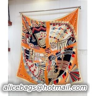 Reasonable Price Hermes Haute Parure Cashmere Shawl Scarf 135cm 1086 Beige 2024