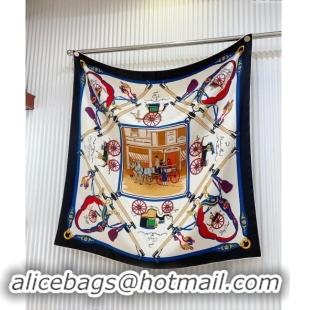 Most Popular Hermes Palonniers Silk Sqaure Scarf 90x90cm 1086 Black 2024