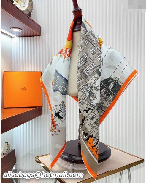 Good Product Hermes Parade Silk Sqaure Scarf 90x90cm 1086 Orange 2024