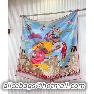 Famous Brand Hermes Parade Silk Sqaure Scarf 90x90cm 1086 Pink 2024