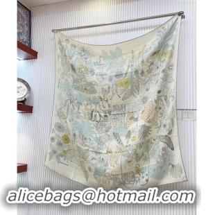 Promotional Hermes Precious Paradise Cashmere Shawl Scarf 140cm H1087 Grey 2024