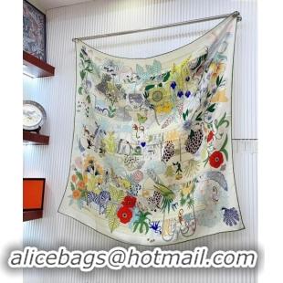 Buy Cheap Hermes Precious Paradise Cashmere Shawl Scarf 140cm H1087 Green 2024