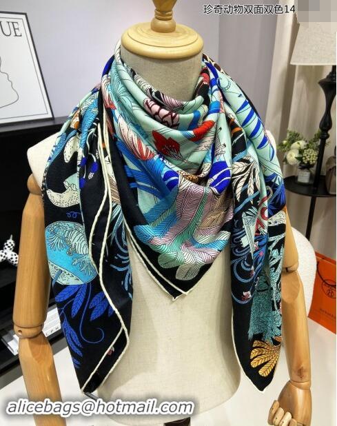 Cheap Price Hermes Precious Paradise Cashmere Shawl Scarf 140cm H1089 Black 2024