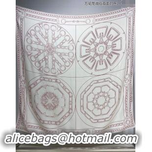 Super Quality Hermes Effet Kaleidoscope Cashmere Silk Shawl 140cm H1090 Grey 2024