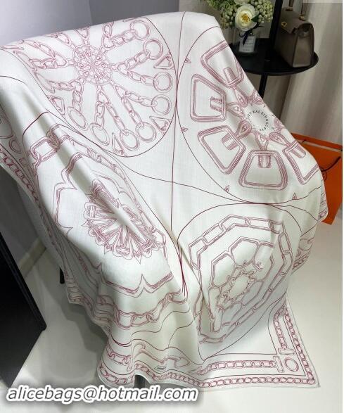 Super Quality Hermes Effet Kaleidoscope Cashmere Silk Shawl 140cm H1090 Grey 2024