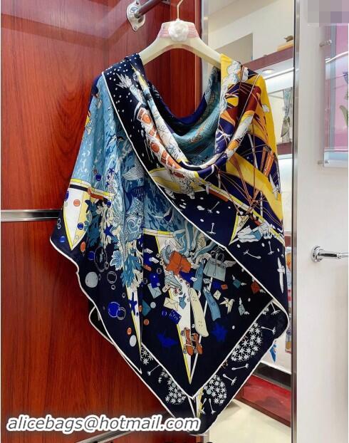 Shop Promotional Hermes Flagship Cashmere Shawl Scarf 140cm H1093 Black 2024