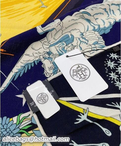 Shop Promotional Hermes Flagship Cashmere Shawl Scarf 140cm H1093 Black 2024