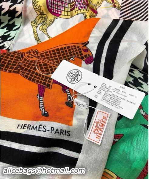 Top Quality Hermes Cashmere Long Scarf 110x200cm 0913 Orange 2024