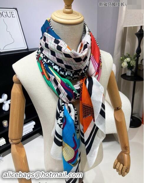 Top Quality Hermes Cashmere Long Scarf 110x200cm 0913 Orange 2024