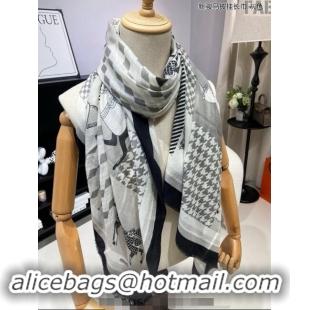 Grade Design Hermes Cashmere Long Scarf 110x200cm 0913 Grey 2024