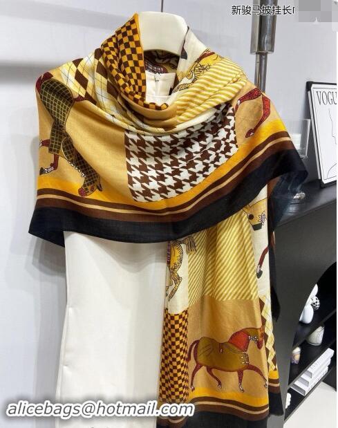 Traditional Discount Hermes Cashmere Long Scarf 110x200cm 0913 Yellow 2024